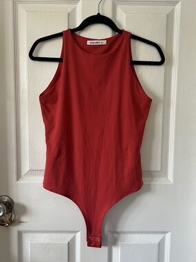 coral high neck bodysuit